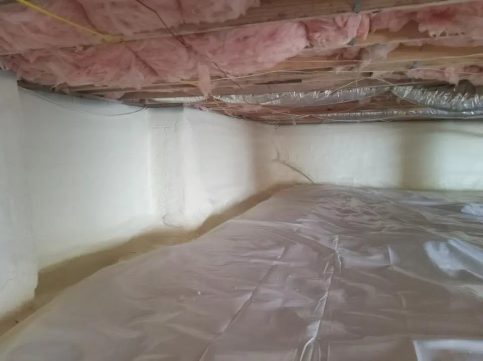 Crawl space encapsulation with closed-cell spray foam for Attic Insulation in Perryton