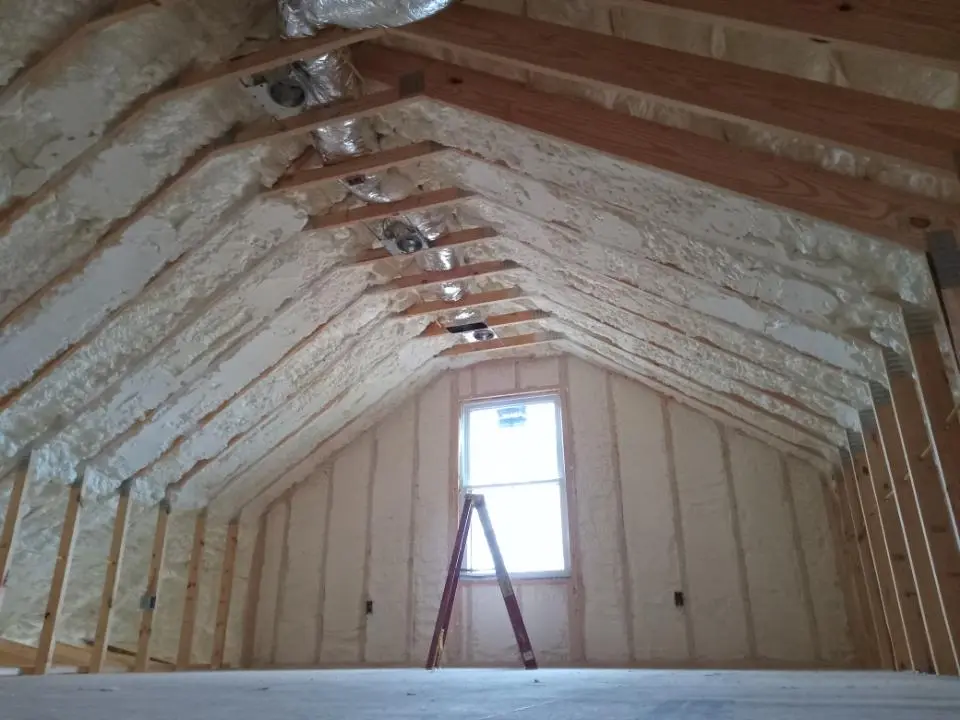 Spray foam roofing application for Crawl Space Insulation project in Perryton